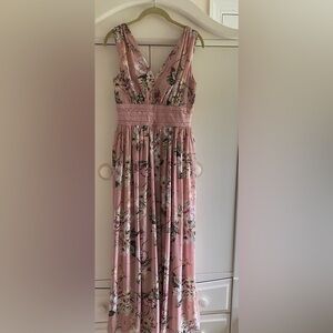 Windsor Chic Pink Floral Formal Dress